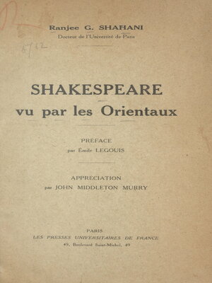 cover image of Shakespeare vu par les Orientaux